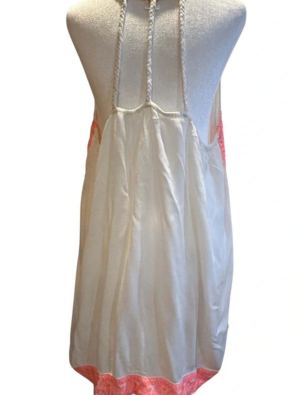 Boho Embroidered Swim Cover Up Dress Tunic Racerback Beach